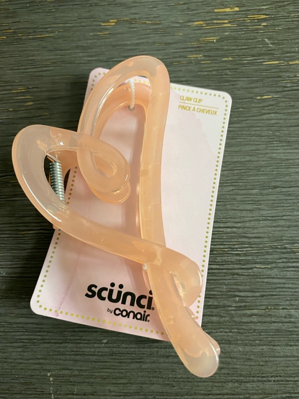 scunci Peach Tone Swirl Hair Claw Clip